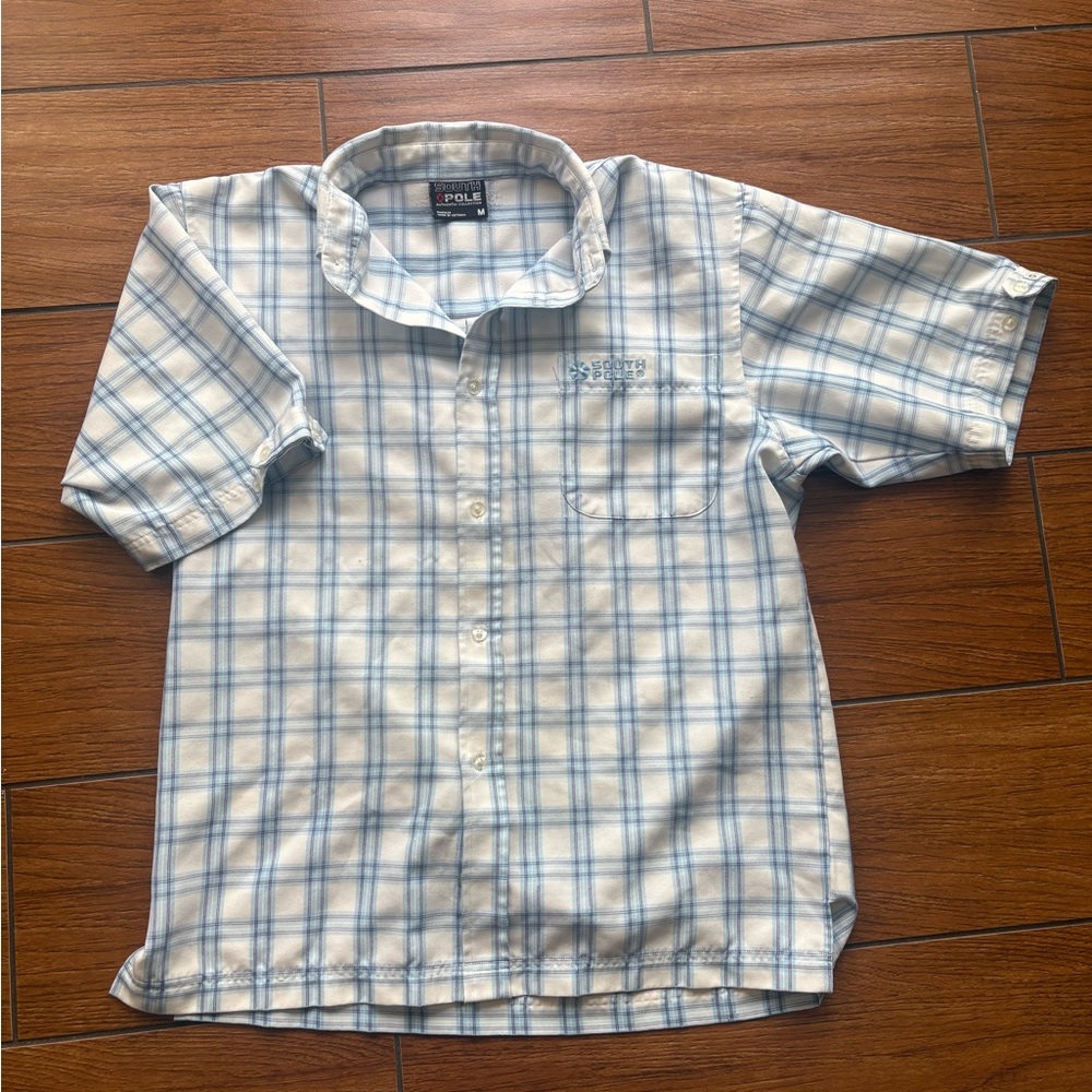 South Pole Light Blue Plaid Men's Shirt
